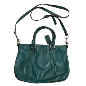 Coach Teal Leather Crossbody Bag